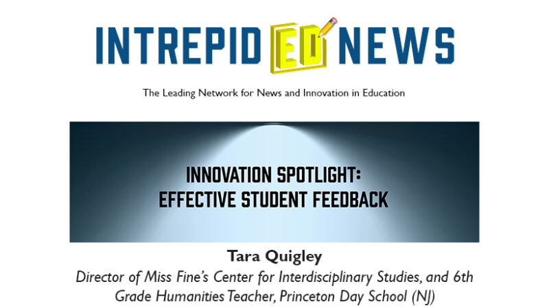 
											  Innovation Spotlight: Effective Student Feedback 							