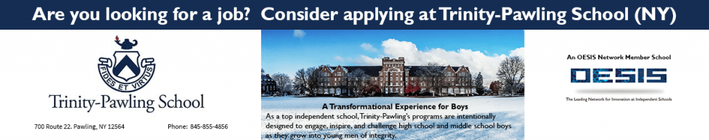 Trinity-Pawling School (NY) OESIS Network recruitment ad